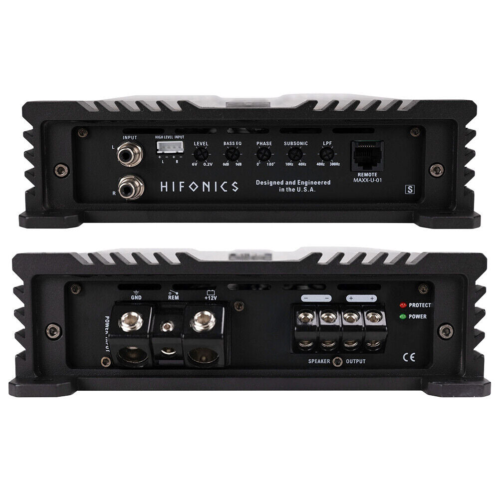 Hifonics GE2500.1D GEMINI ELITE 2500W Subwoofer Mono Amplifier + 4G Amp Kit