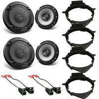 Thumbnail for Kenwood KFC-1666S Car Truck Front & Rear Door Speakers with Install Kits Fit select GM vehicles