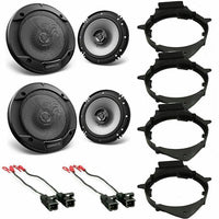 Thumbnail for Kenwood KFC-1666S CAR Truck Front & Rear Door Speakers W/Install Kits