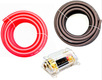 Thumbnail for AT KIT025RB 0 Gauge 50' Red/Black Power/Ground Wire  Amplifier Amp Kit