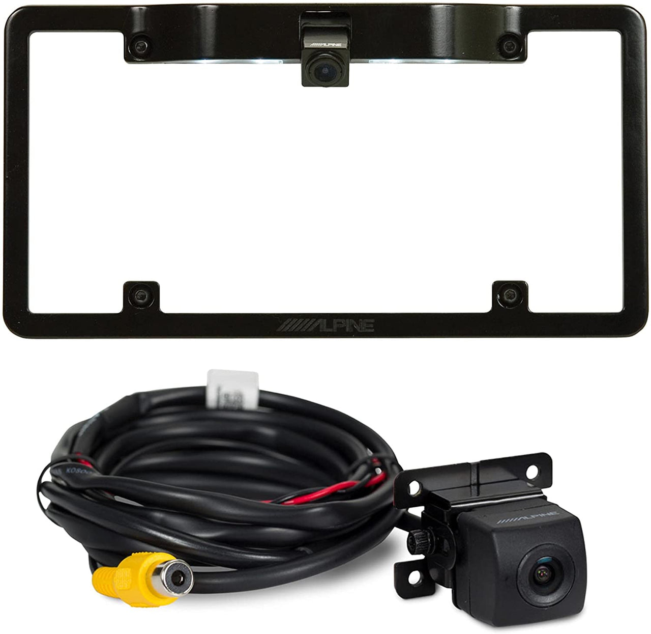 Alpine KTX-C10LP License Plate Frame & HCE-C1100 Back Up Camera