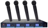 Thumbnail for MR DJ MICVHF8800 4 Channel Professional PA/DJ/KTV/Karaoke VHF Handheld Wireless Microphone System with Digital Receiver