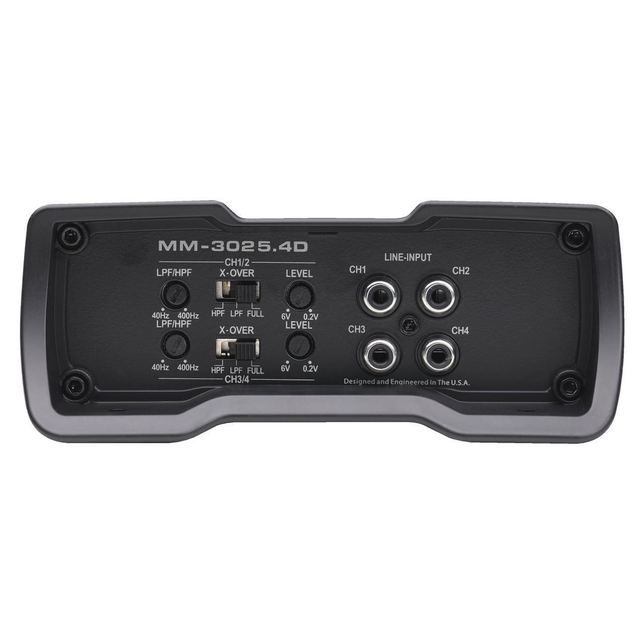 AUTOTEK MM-3025.4D 3000 Watt Compact Bridgeable 4 Channel Amplifier