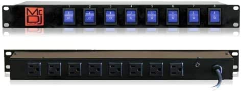 PSC300 Luz de escenario con 8 canales de energía de Gaza y con luz azul Alterna On / Off Power Panel
