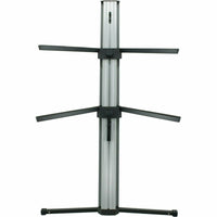 Thumbnail for MR DJ PRO KS1000 Professional 2-Tier Column Keyboard Stand Silver W 5/8