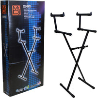 Thumbnail for Mr Dj KS550 Keyboard Stand Deluxe Two Tier X Style