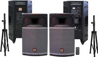 Thumbnail for MR DJ PRO115BT & PRO115S PA DJ Active & Passive Speaker & Stands Professional PRO PA DJ 15” 2-Way Full-Range Active & Passive Loudspeaker
