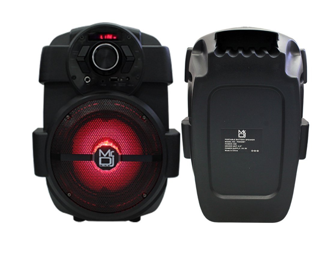 MR DJ Pro 6.5" Rechargeable USB/Bluetooth Powered Party Speaker