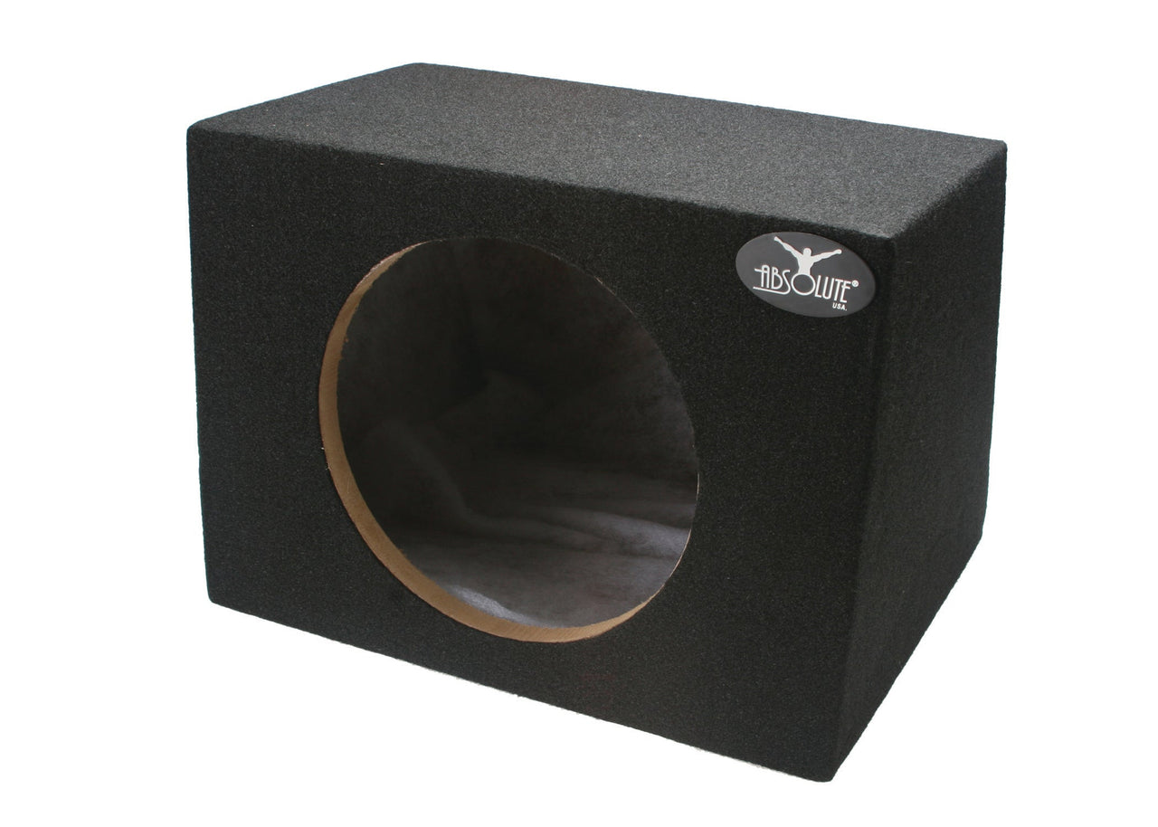 Absolute MSHF12 12" Single Sealed Sub Box Hatchback 1.20 Cubic Feet MDF Black Subwoofer Enclosure