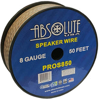 Thumbnail for Absolute USA PROS850 8 Gauge Speaker Wire<br/>50' 8 Gauge PRO PA DJ Car Home Marine Audio Speaker Wire Cable Spool
