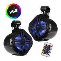 Thumbnail for Power Acoustik MWT-80BL 8″ Marine Wake Tower Speakers with RGB LED Lights