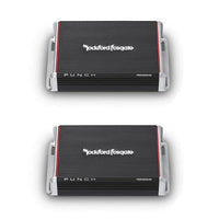 Thumbnail for 2 Rockford Fosgate PBR400X4D 400W Compact 4 Channel Punch Series Class D Amplifier 50 watts RMS x 4