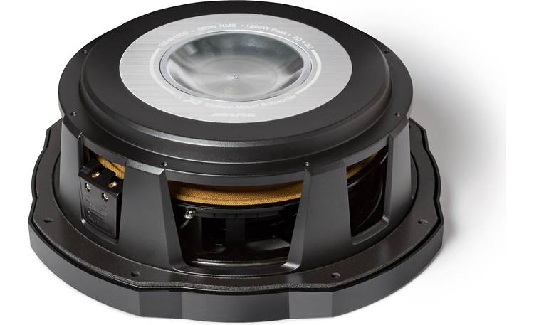 Alpine RS-W10D4 10" 1200 Watts Shallow Mount Dual 2-Ohm Voice Coil R Series subwoofer