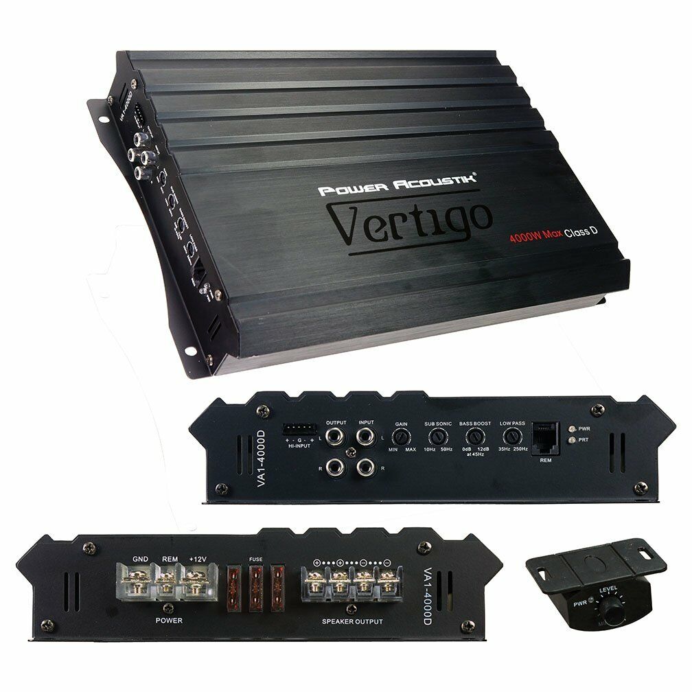 Power Acoustik VA1-4000D Vertigo Series Class D Monoblock Amplifier