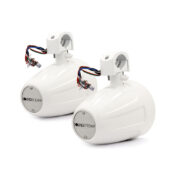 Soundstream WTS-6W Pair (2) Water-Resistant Gloss White 6.5” Wake Tower Speakers