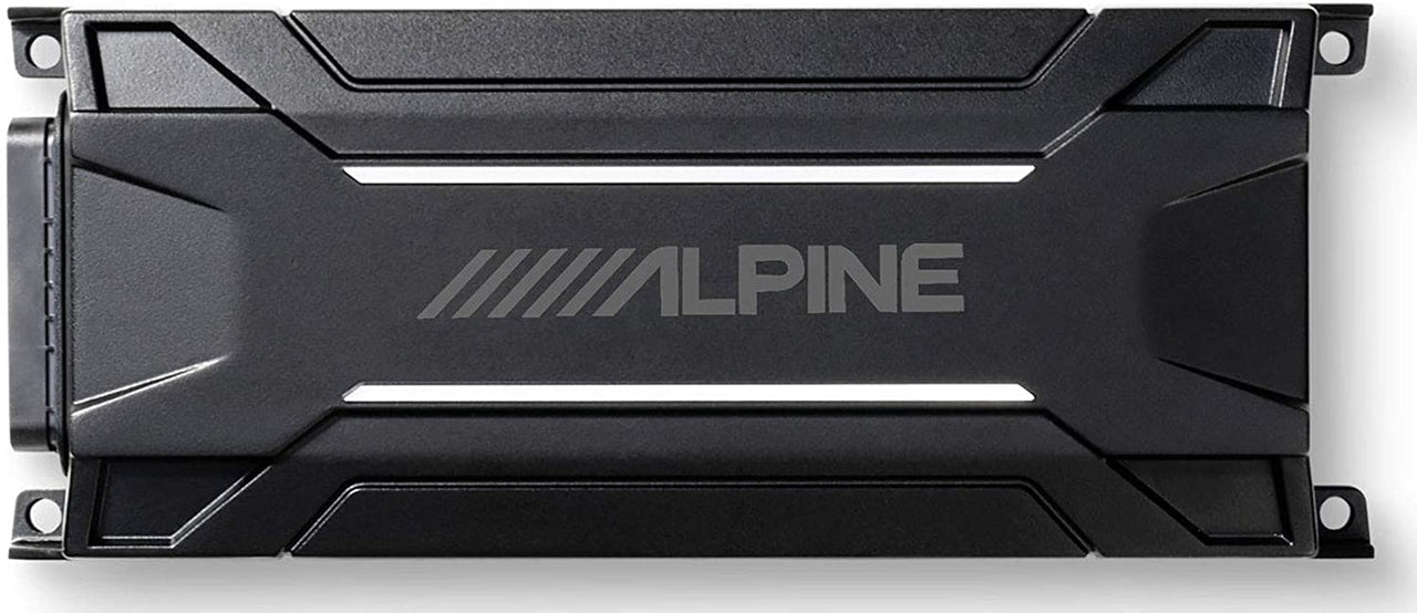 Alpine S-SB10V 10" Vented Loaded Halo Enclosure with Alpine KTA-30MW Mono and KTA-30FW 4-Channel Weather Resistant Amplifiers