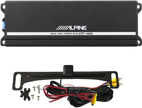 Alpine KTP-445A Power Pack Head Unit Amplifier and Backup Camera Bundle