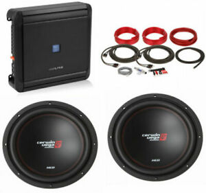 Alpine S-A32F 4-Ch Class D Amplifier + 2 12" Subwoofers + 8G Amp Kit