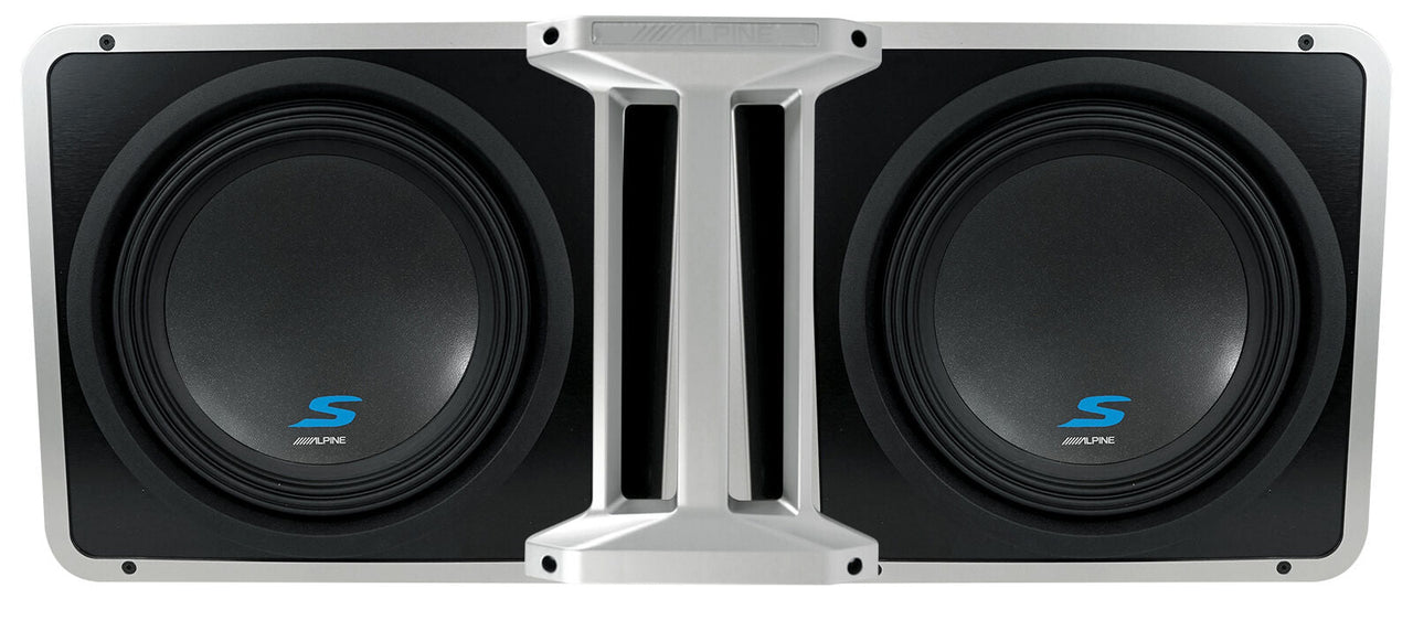 2 Alpine S-SB12V Loaded 12" 600W Subwoofers + Ported Sub Enclosure Box