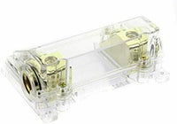 Thumbnail for Absolute USA ANH-0 Gold Inline ANL Fuse Holder Fits 0, 2, 4 Gauge with 250AMP Fuse