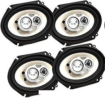 2 Pair Absolute BLS-6803 Blast Series 640W 6x8" 5x7" 3 Way Car/Marine/ATV/UTV Speakers