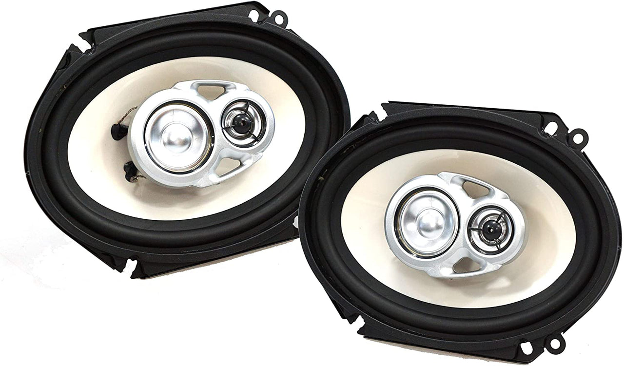 2 Pair Absolute BLS-6803 Blast Series 640W 6x8" 5x7" 3 Way Car/Marine/ATV/UTV Speakers