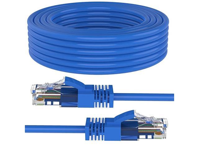 American Terminal EPC100BL 100' Cat6a Ethernet network patch cable RJ45 23AWG 600M solid copper wire 100' blue