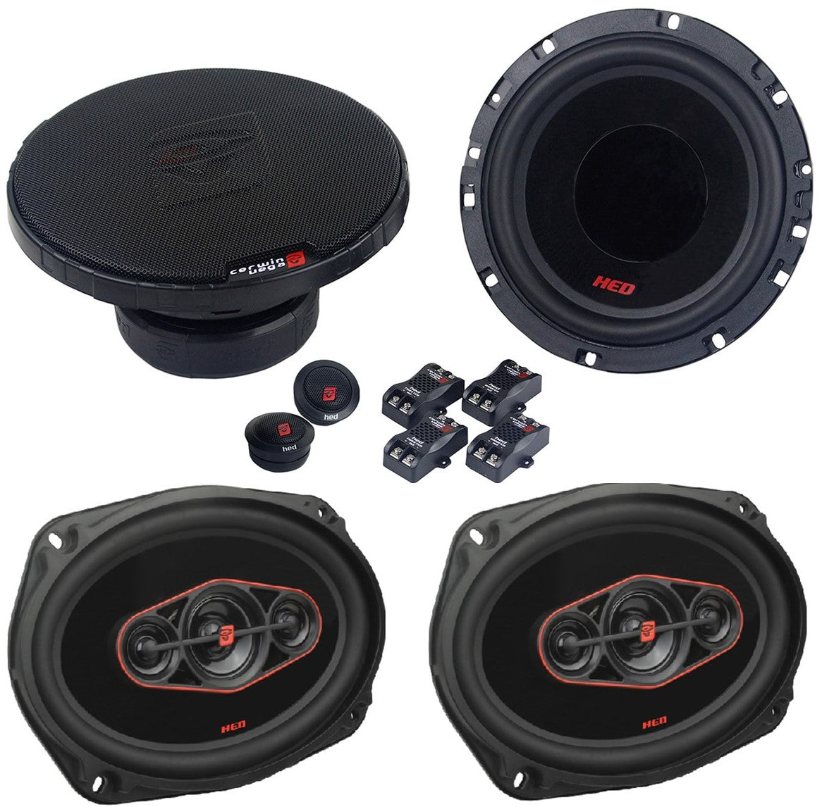Cerwin-Vega H7694 440W 6x9" 4-Way + H765C 400W 6.5" 2-Way Car Speakers