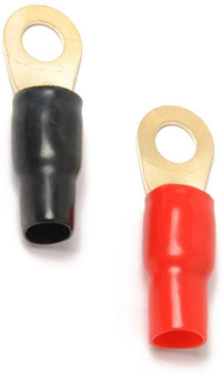 Thumbnail for Absolute GRT8-50 8 Gauge Crimp Ring Terminals Connectors 50-Pack (Red Black)