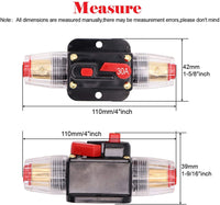 Thumbnail for Absolute ICB30 4/8 AWG 30 Amp in-line Circuit Breaker with Manual Reset with Manual Reset Car Auto Marine Boat Stereo