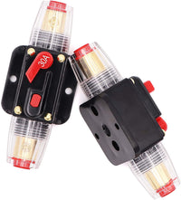 Thumbnail for Absolute ICB30 4/8 AWG 30 Amp in-line Circuit Breaker with Manual Reset with Manual Reset Car Auto Marine Boat Stereo