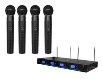 Thumbnail for MR DJ MICVHF8800 4 Channel Professional PA/DJ/KTV/Karaoke VHF Handheld Wireless Microphone System with Digital Receiver