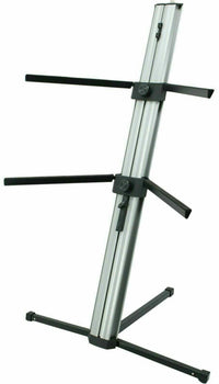 Thumbnail for MR DJ PRO KS1000 Professional 2-Tier Column Keyboard Stand Silver W 5/8