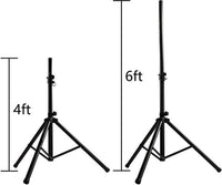 Thumbnail for 4 MR DJ SS300B Pro Audio DJ Heavy Duty Tripod Speaker Stands