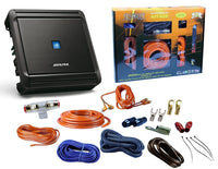 Thumbnail for Alpine S-A60M 500W V-Power Series Class D Monoblock Digital Amplifier  + Absolute KIT4 4 Gauge Complete Amplifier Kit