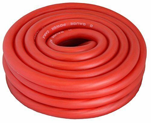 XP Audio X0G25R 0 Gauge 25 FT Copper Mix Red Flex Power Wire Strands High Voltage Marine Cable