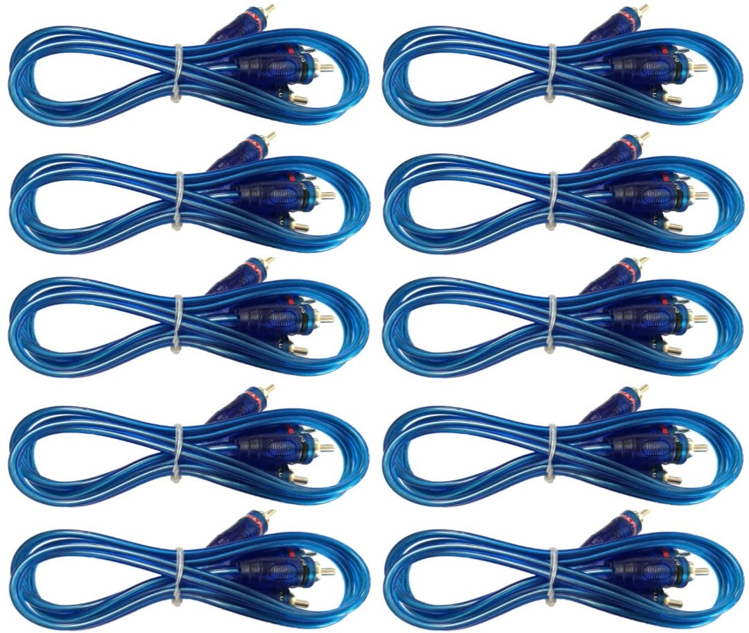 10 DC Sound RCA3B RCA 2 Ch Male 3 Feet Interconnect HiFi Audio Cable Connector