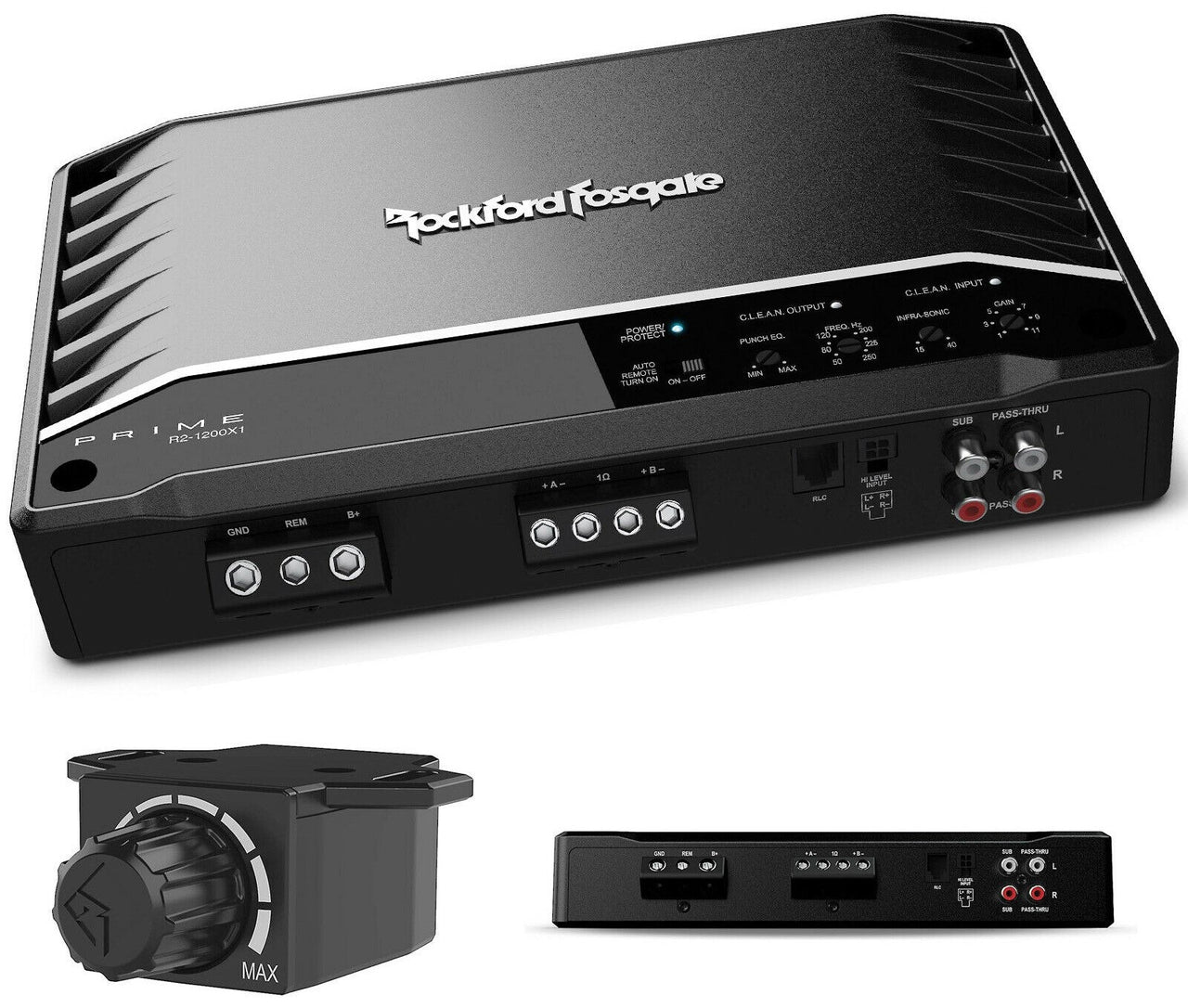 Rockford Fosgate Punch R2-1200X1 Prime 2400 Watt 1 OHM Mono Amplifier Class D