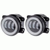 Thumbnail for Heise HE-JWBFL02RGB 4 Inch White Angel Eye Halo for 2007 – 2018 Jeep Wranglers JK