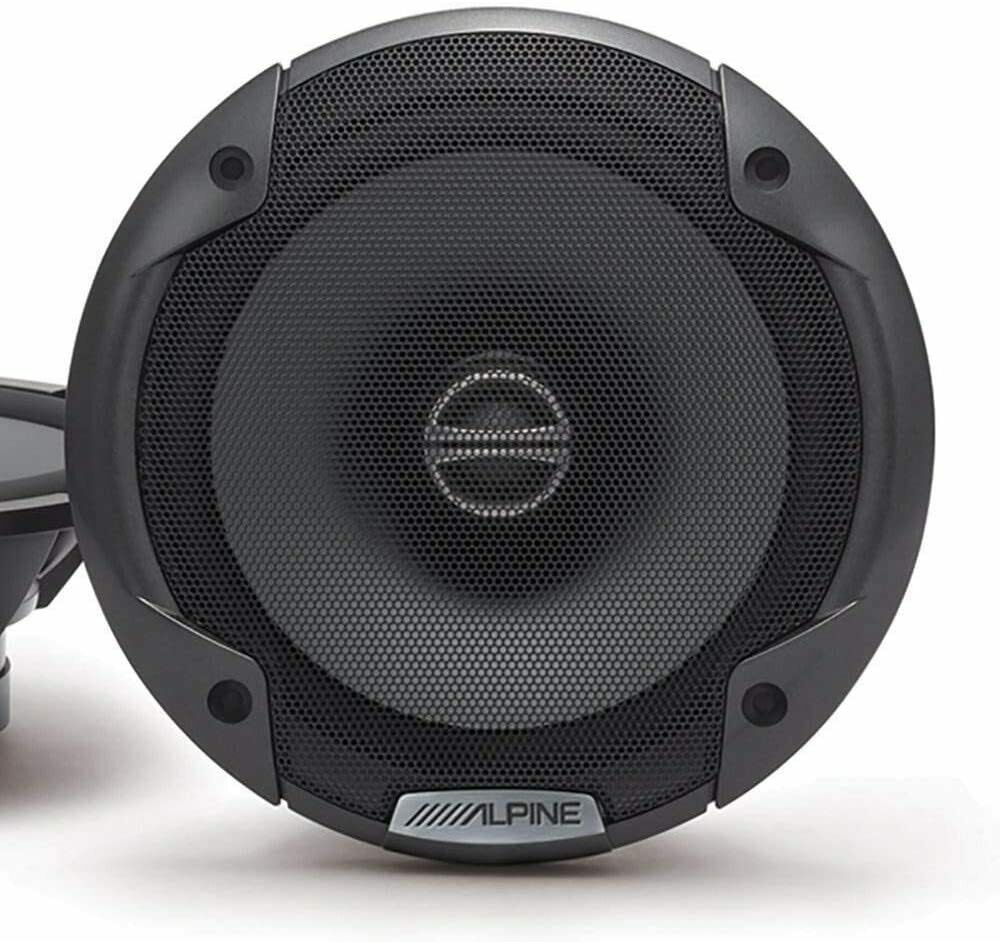 Alpine SPE-6000 2 Way 6.5" Front & Rear Door Speakers  + Harness & Install Speaker Adapter 1995-up Select GM Full Size Trucks & SUV