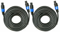 Thumbnail for 2 MK Audio MKSSM25 Speakon Male to Speakon Male 25 Ft. True 12 Gauge Wire PA DJ Pro Audio Speaker Cable