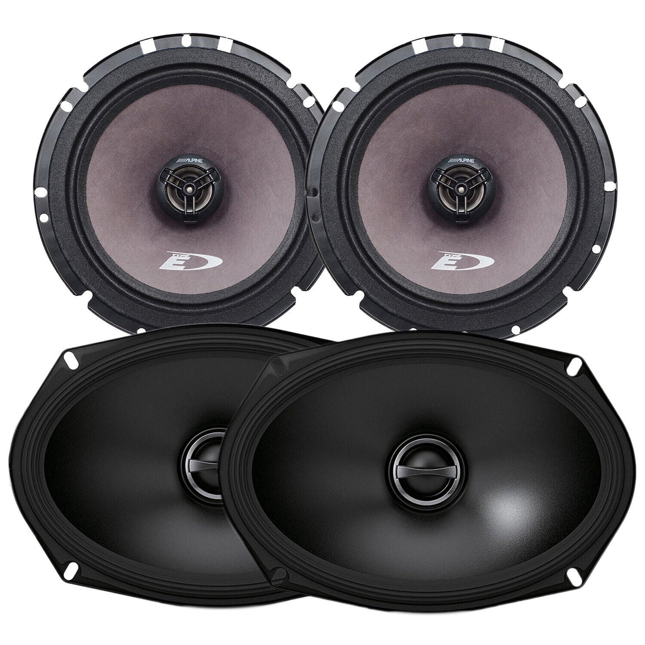 Alpine SXE1726S 6.5" & S2-S69 6x9" Car Audio Coaxial Speakers