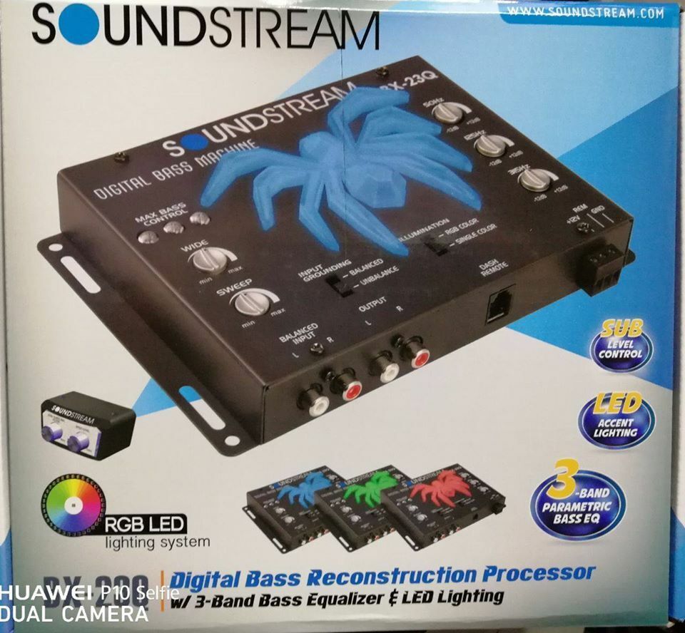 Soundstream BX-23Q Digital Bass Reconstruction Processor w/ 3-Band Bass Equalizer & LED Lighting