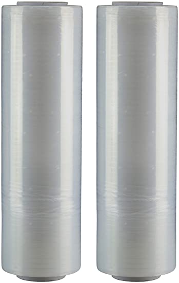 2 Rolls Hand Stretch Plastic Film Shrink Pallet Wrap 18" X 1000 X 80