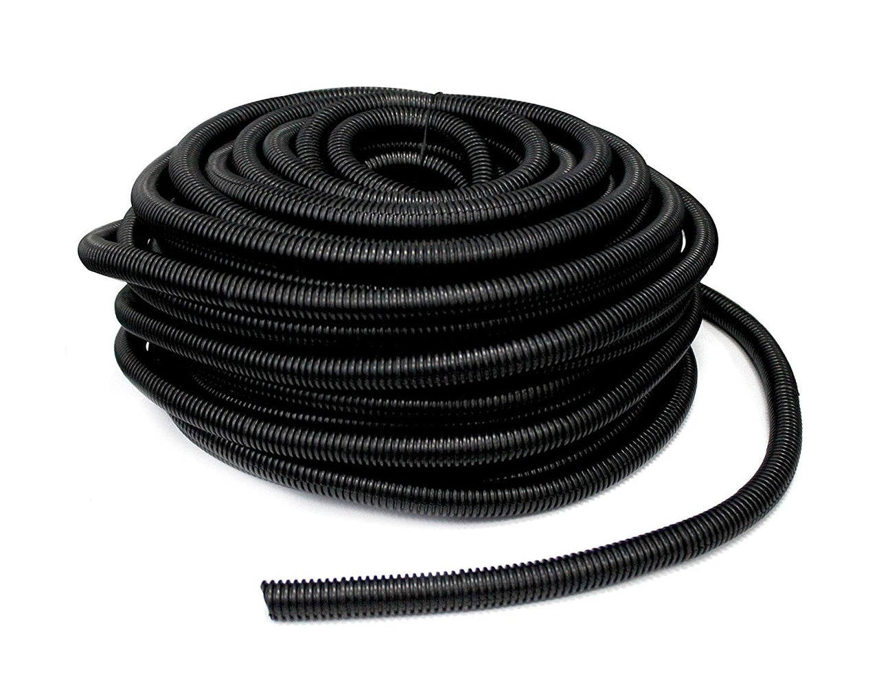 Absolute SLT112-25 25' 1 1/2" 38mm Split Wire Loom Conduit Polyethylene Corrugated Tubing Sleeve Tube