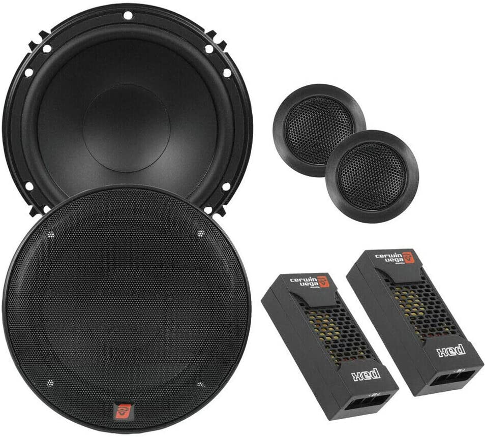 2 Pair Cerwin Vega XED650C 6.5" 2-Way Car Audio Component Speaker System