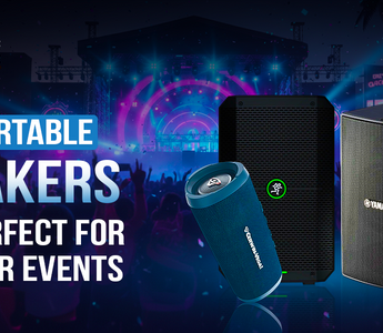 Image of portable speakers promoting their use for outdoor events, highlighting the benefits of Portable Speakers.