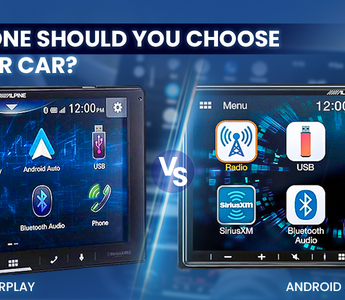 CarPlay vs Android Auto interface comparison for car connectivity options.