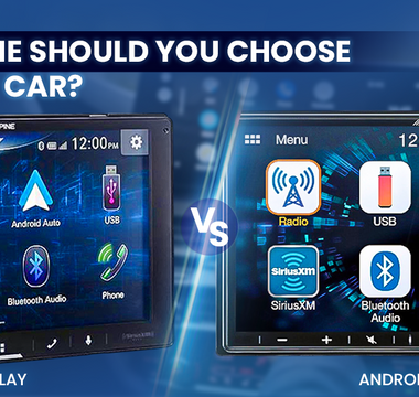 CarPlay vs Android Auto interface comparison for car connectivity options.