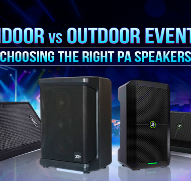 Image showcasing various PA Speakers for indoor and outdoor events, helping in choosing the right PA Speakers.